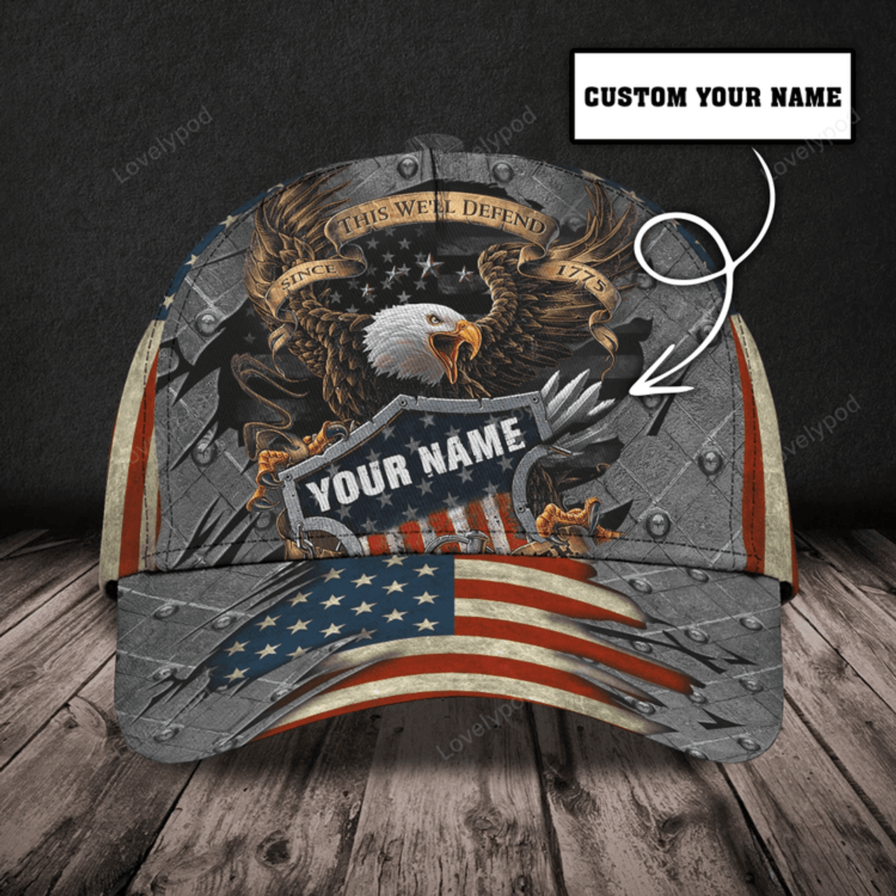 FUNSTUFFPRIT Personalized Veteran 3D Full Printed Baseball Cap, Veteran Hat For Men And Women, Cap Hat For Veteran Dad