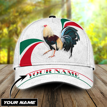 FUNSTUFFPRIT Personalized Rooster Line 3D Printed Baseball Classic Cap Hat For Men And Women Chicken Lovers