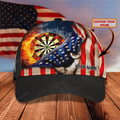 FUNSTUFFPRIT Custom With Name 3D Full Print Baseball Darts Cap, Classic Cap For Darter, Dart Lover Present Birthday Gift Darter