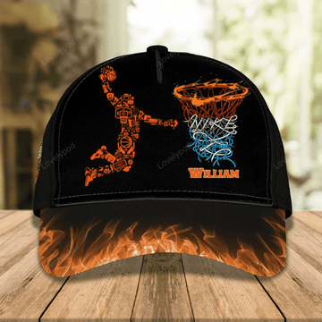 FUNSTUFFPRINT Personalized Basketball Cap, Basketball Coach Cap, Basketball Hat for Him, Basketball Son Gift Birthday
