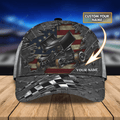 FUNSTUFFPRINT Customized Dirt Racing Crack 3D Cap Hat, Dirt Racing Baseball Cap, Classic Cap For Racer