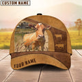 FUNSTUFFPRINT Personalized Name Guernsey Cattle Cap, Cattle Hat, Farm Baseball Hat, Cap Hat For Farmer Farm Lover
