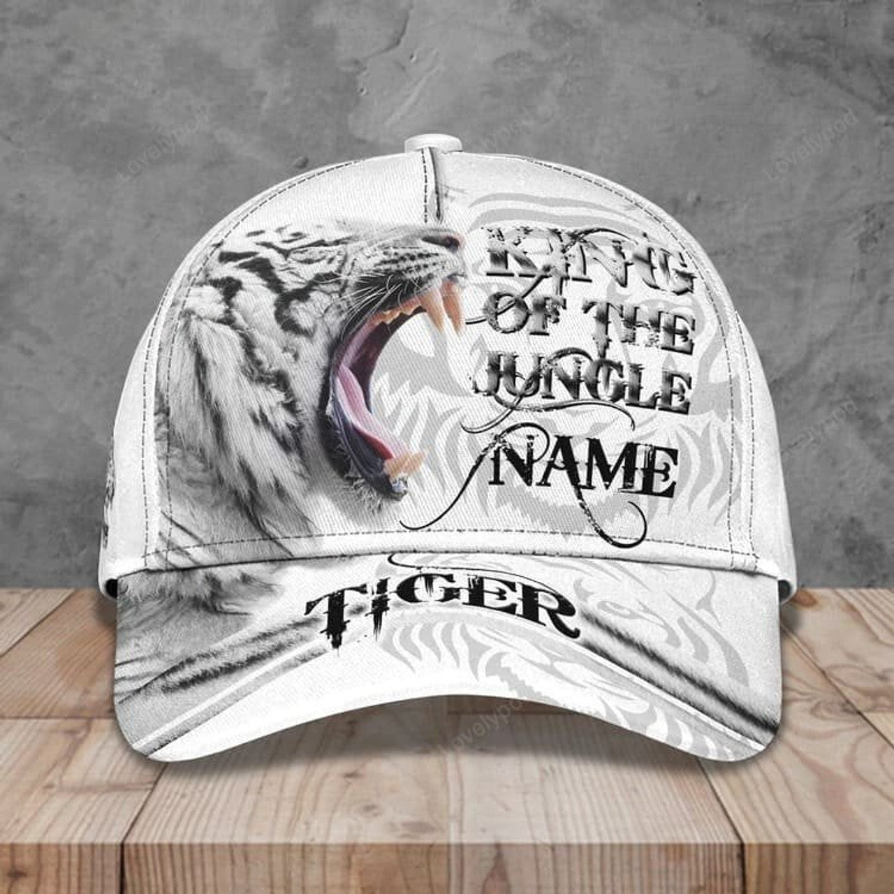 FUNSTUFFPRINT King of the Jungle 3D Classic Cap for Tiger Lovers
