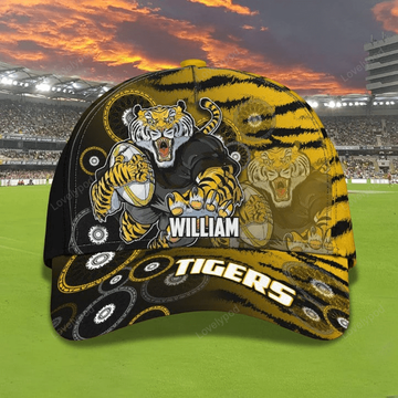 FUNSTUFFPRINT Personalized Richmond Tigers Football Club 3D Cap for Players, Custom Name Richmond Tigers Hat