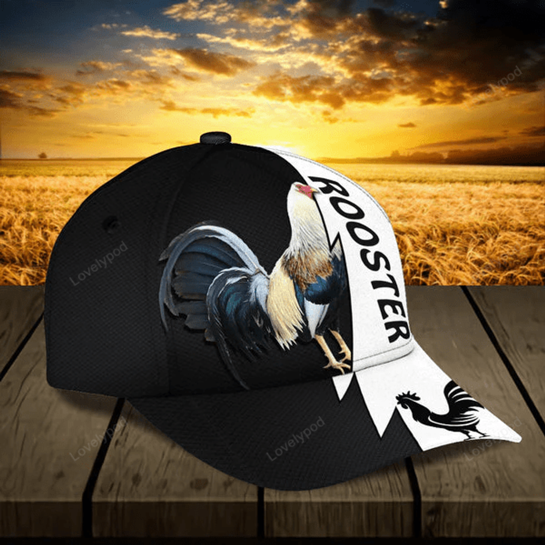 FUNSTUFFPRINT Chicken Classic Cap, Rooster cao hat for men and women