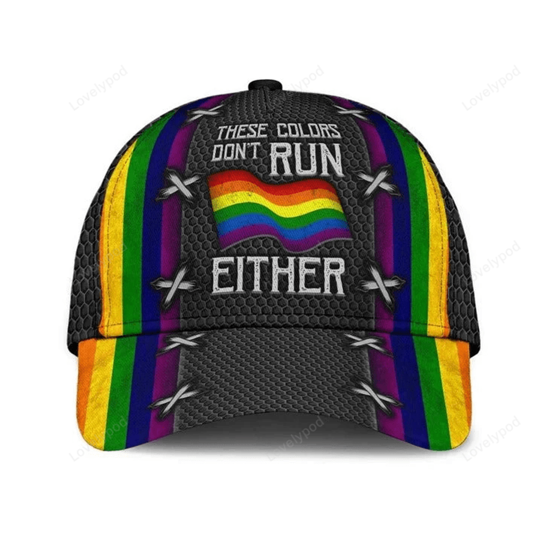 FUNSTUFFPRINT Gay Pride Baseball Cap, Human Beings Colors May Vary Lgbt Printing Baseball Cap Hat