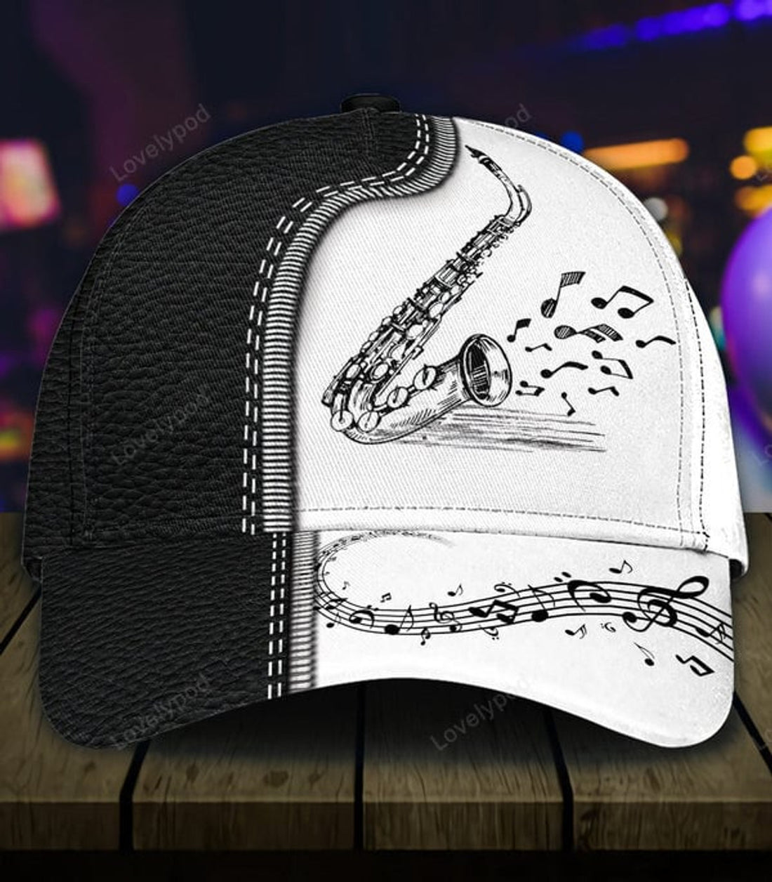 FUNSTUFFPRINT Saxophone Classic Cap, Personalized Gift for Music Lovers, Saxophone Lovers