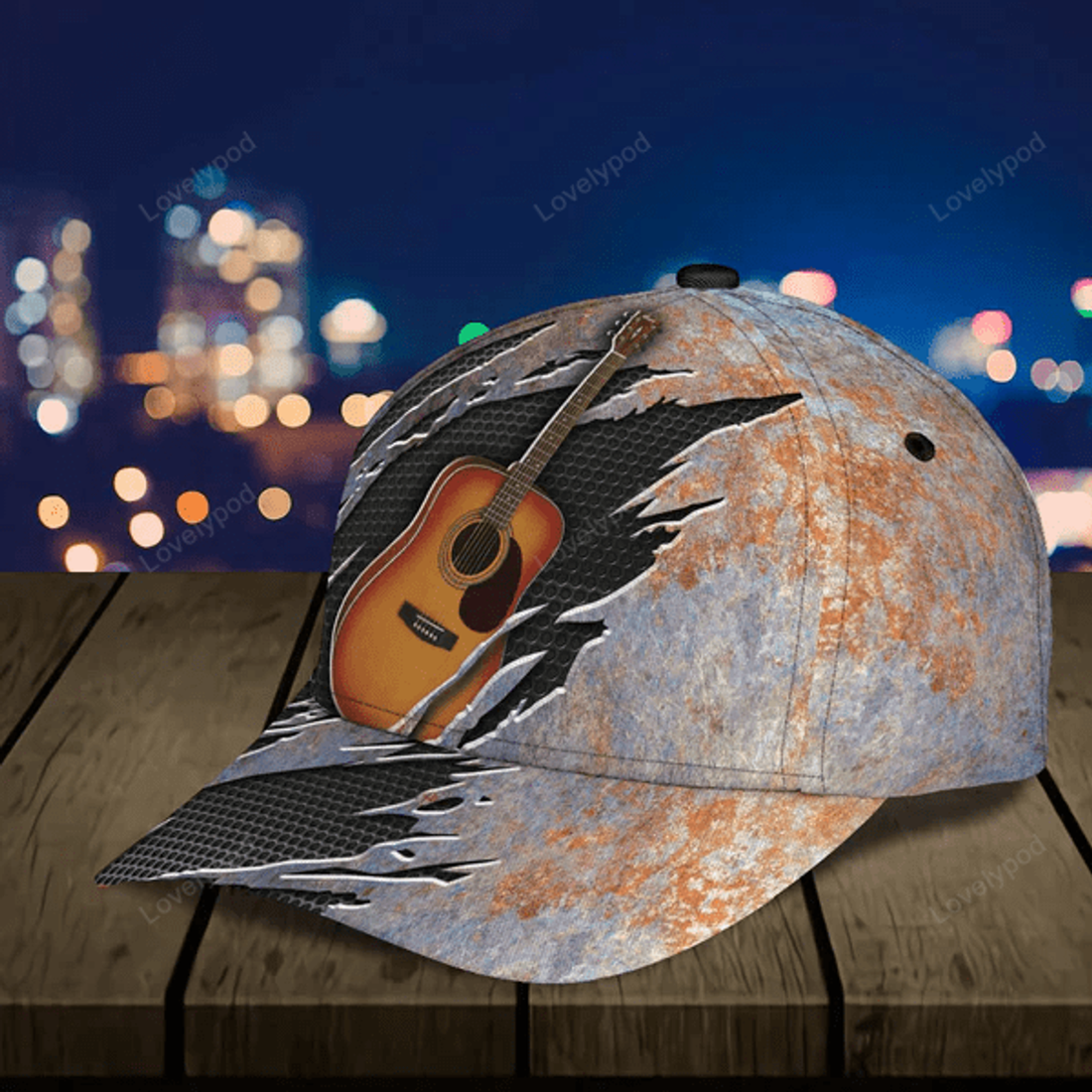 FUNSTUFFPRINT Guitar Classic Cap, Gift for Music Lovers, Guitar Lovers, Classic Cap for men and women