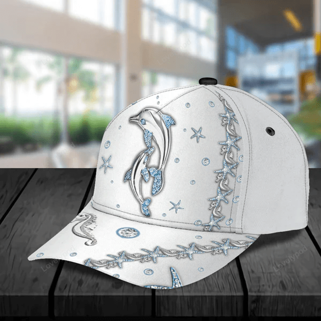 FUNSTUFFPRIT Dolphin Classic Cap, Dolphin baseball cap hat, Gift for Dolphin Lovers, Classic cap for men and women