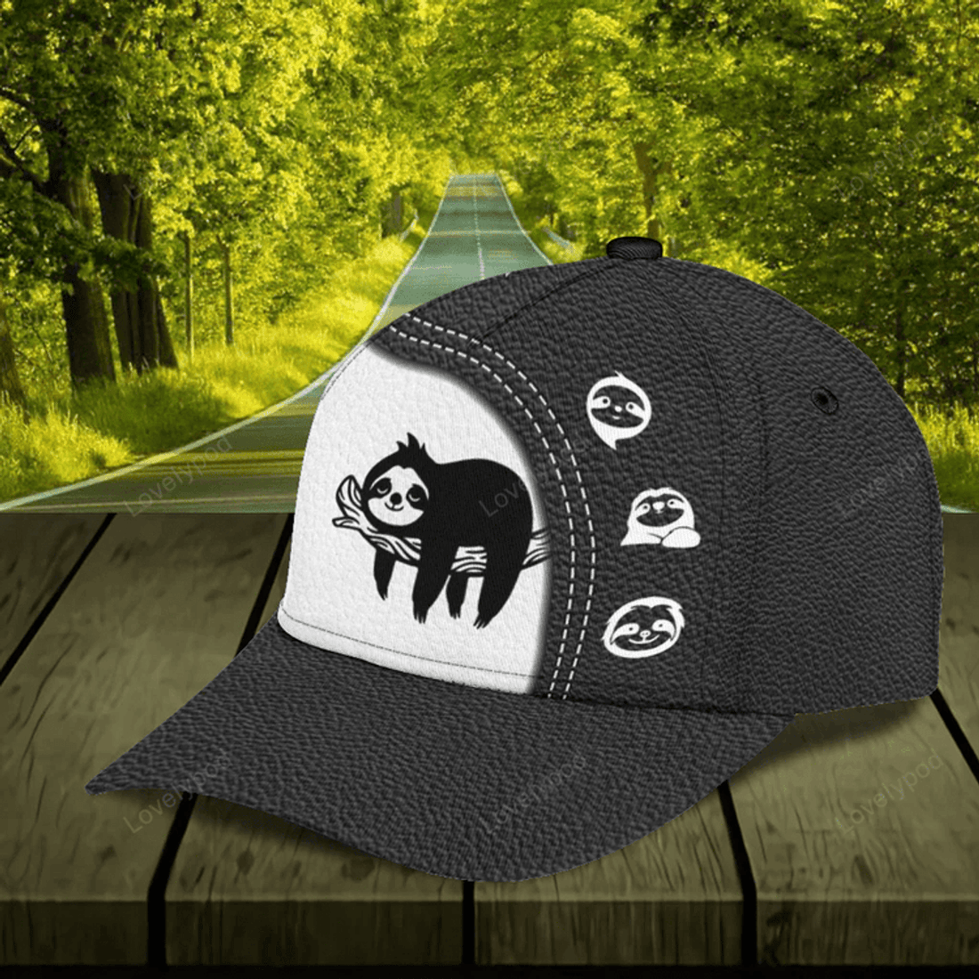 FUNSTUFFPRINT Personalized Sloth Classic Cap, Gift for Sloth animal Lovers, Classic Cap for men