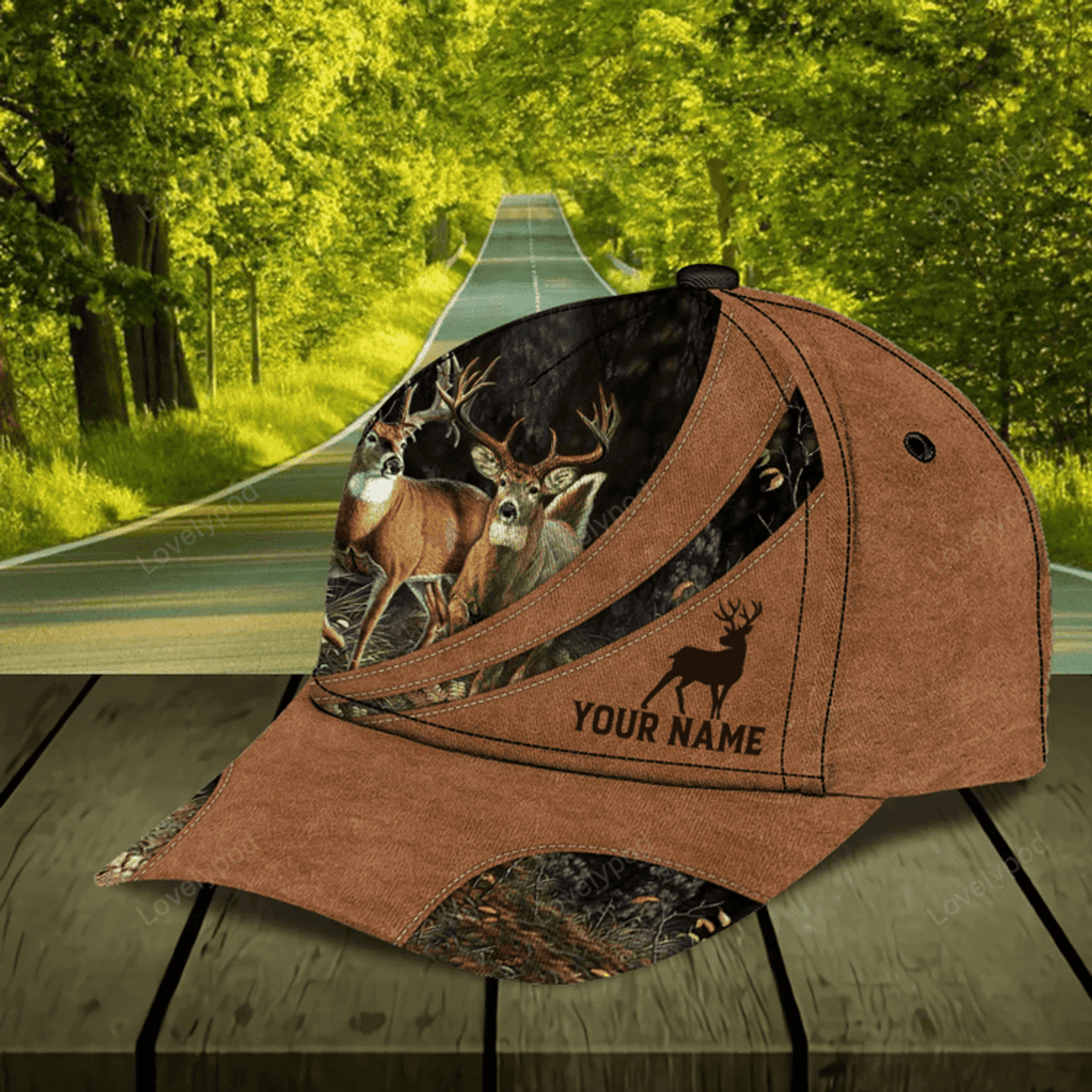 FUNSTUFFPRINT Personalized Deer Classic Cap, Gift for Deer Hat Cap For Men And Women