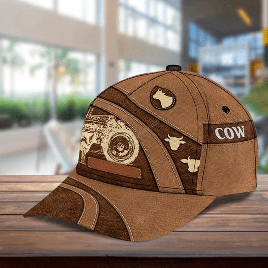 FUNSTUFFPRINT Personalized Cow Classic Cap, Personalized Gift for Farmers, Cow Lovers, Chicken Lovers