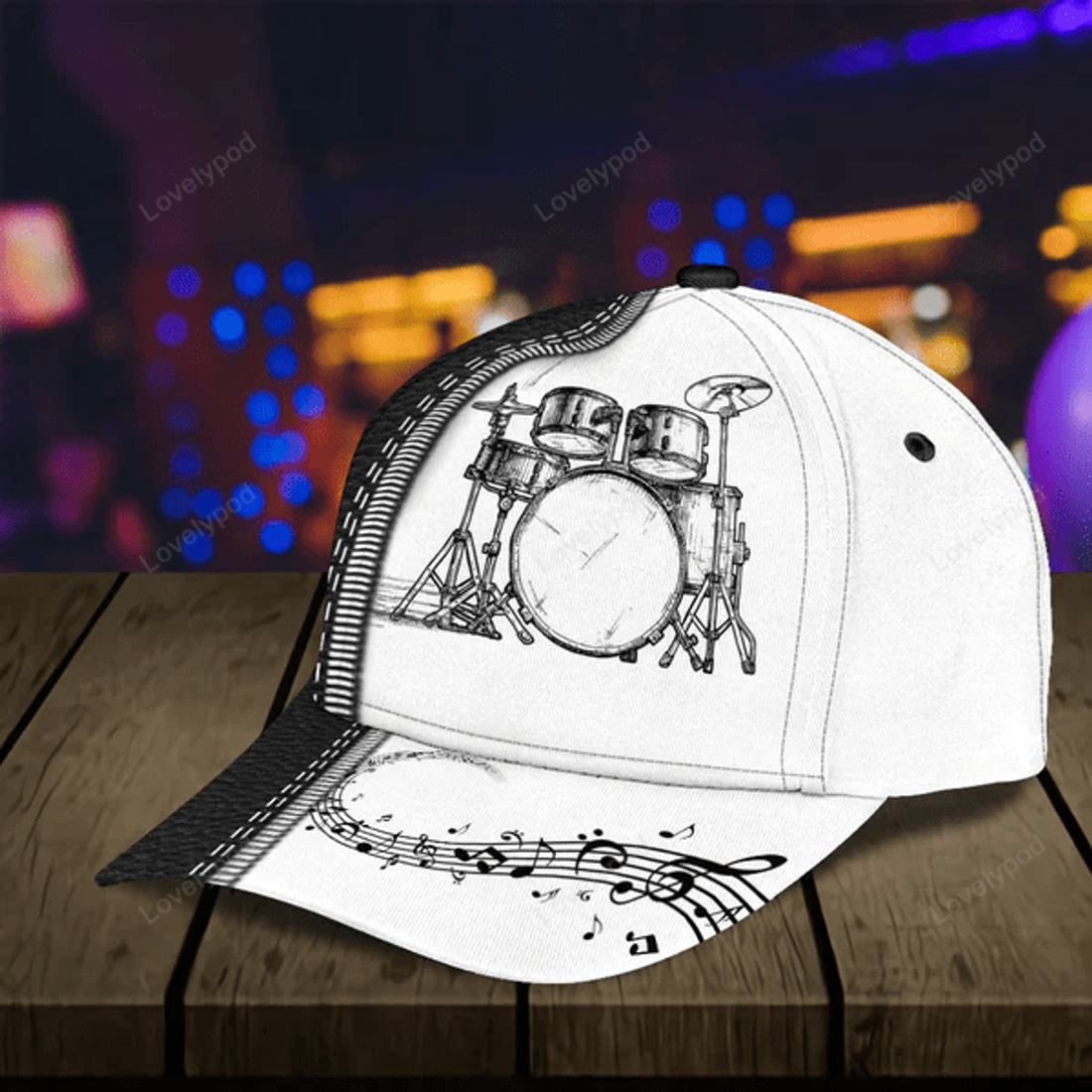 FUNSTUFFPRIT Personalized Drum Classic Cap, Personalized Gift for Music Lovers, Drum Lovers baseball cap hat