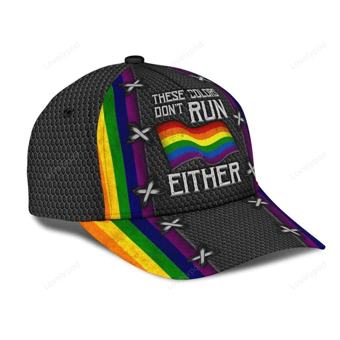FUNSTUFFPRINT Gay Pride Baseball Cap, Human Beings Colors May Vary Lgbt Printing Baseball Cap Hat