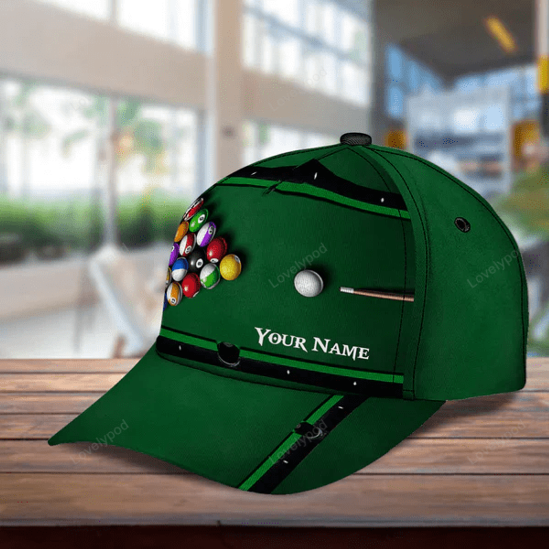 FUNSTUFFPRIT Personalized Billiard Classic Cap, Gift for Billiard Snooker Lovers, Billiard Snooker Players hat for men and women