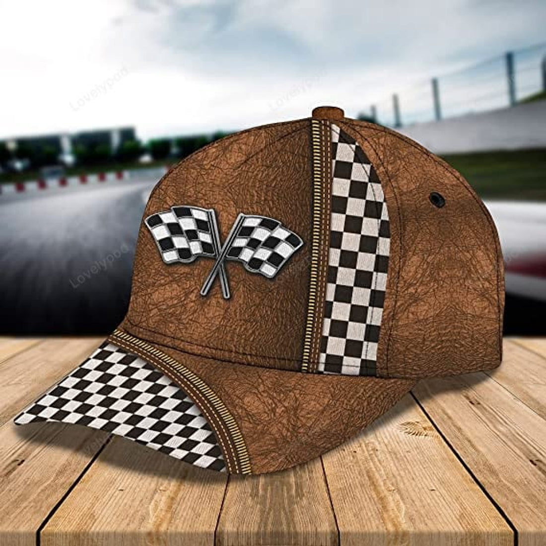 FUNSTUFFPRIT Racing printed hat, Mens Women's 3D classic cap