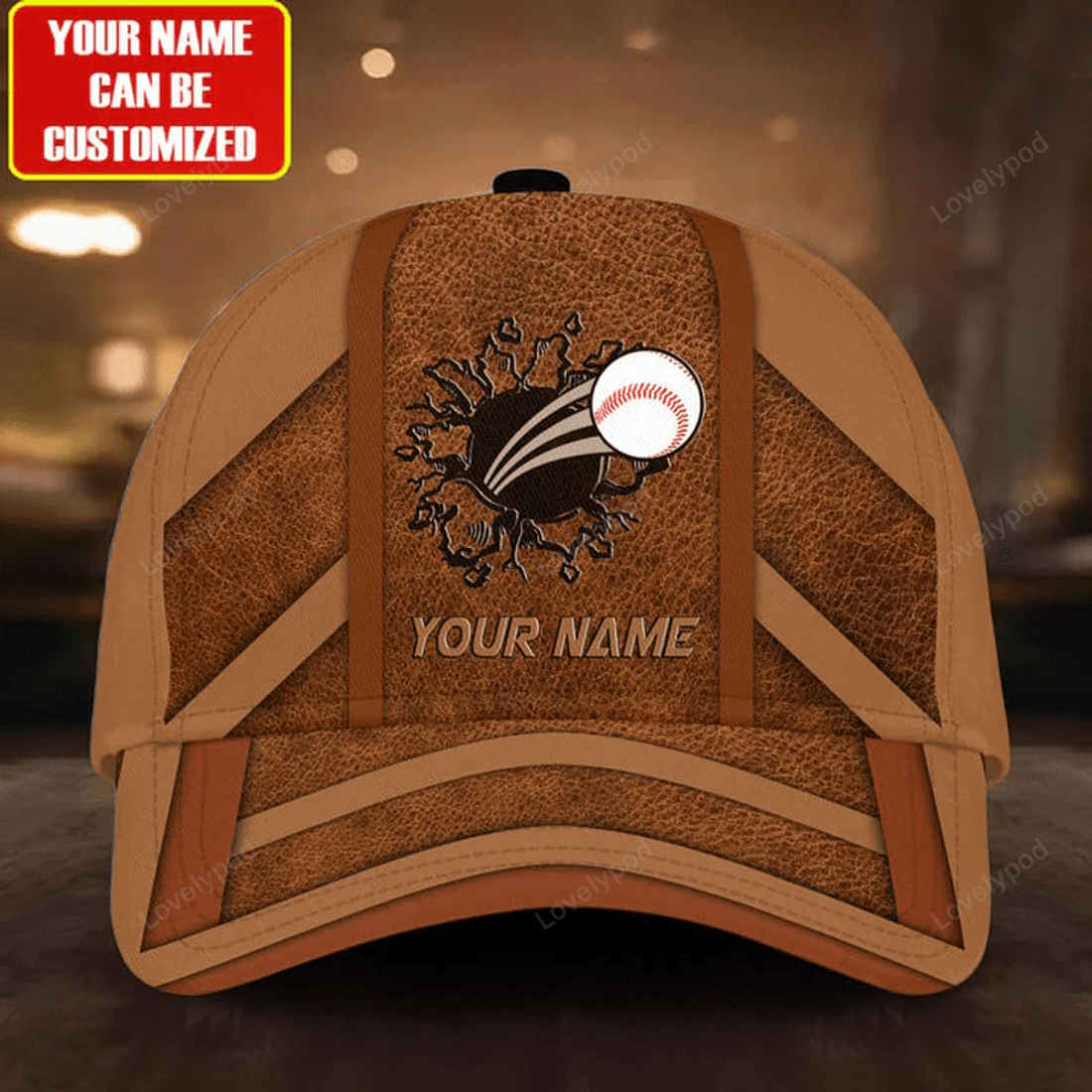 FUNSTUFFPRINT Custom Name Baseball Classic Cap, Baseball hat for men and women, Gift for Baseball lover