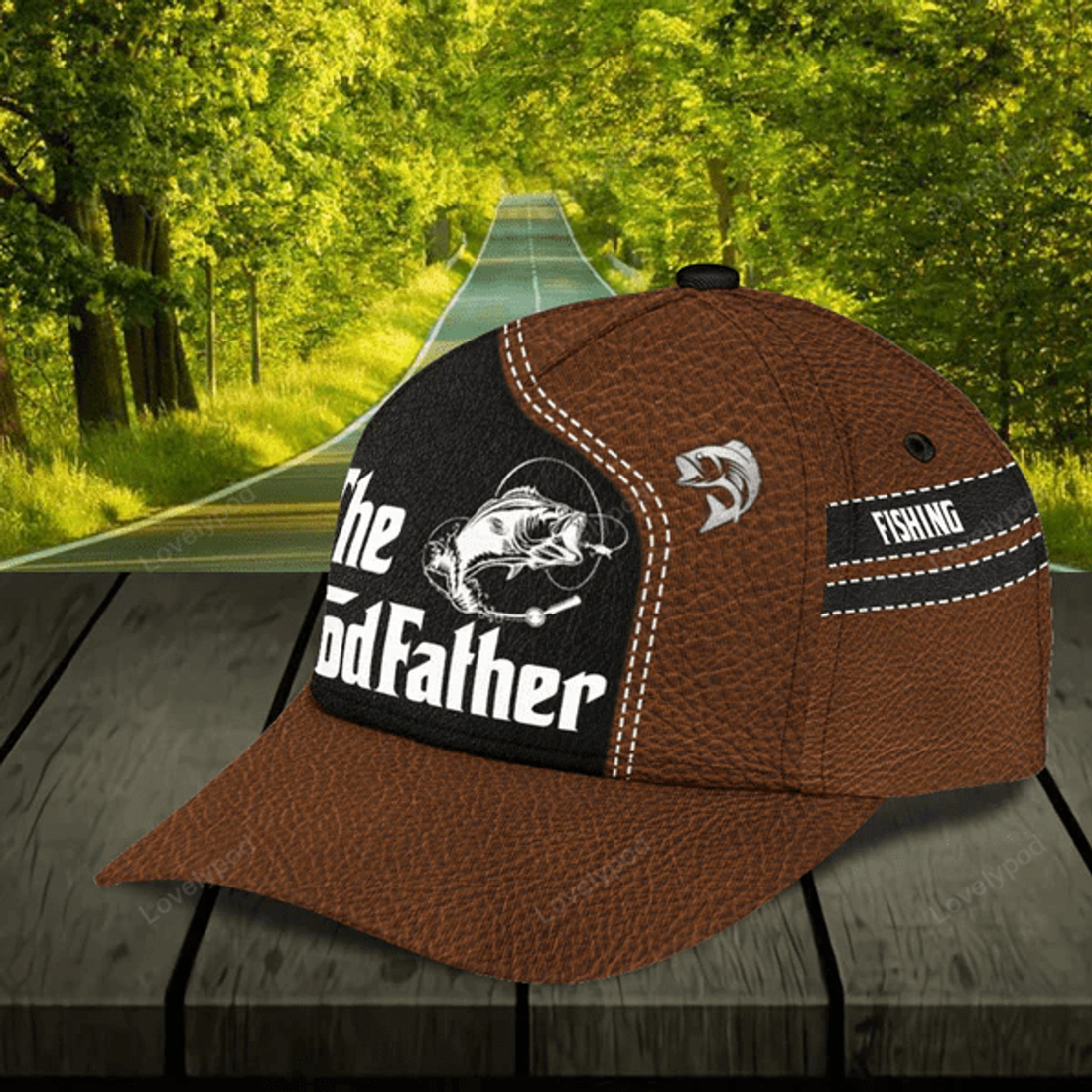 FUNSTUFFPRIT Personalized The Rodfather Fishing Classic Cap, Gift for Fishing Lover
