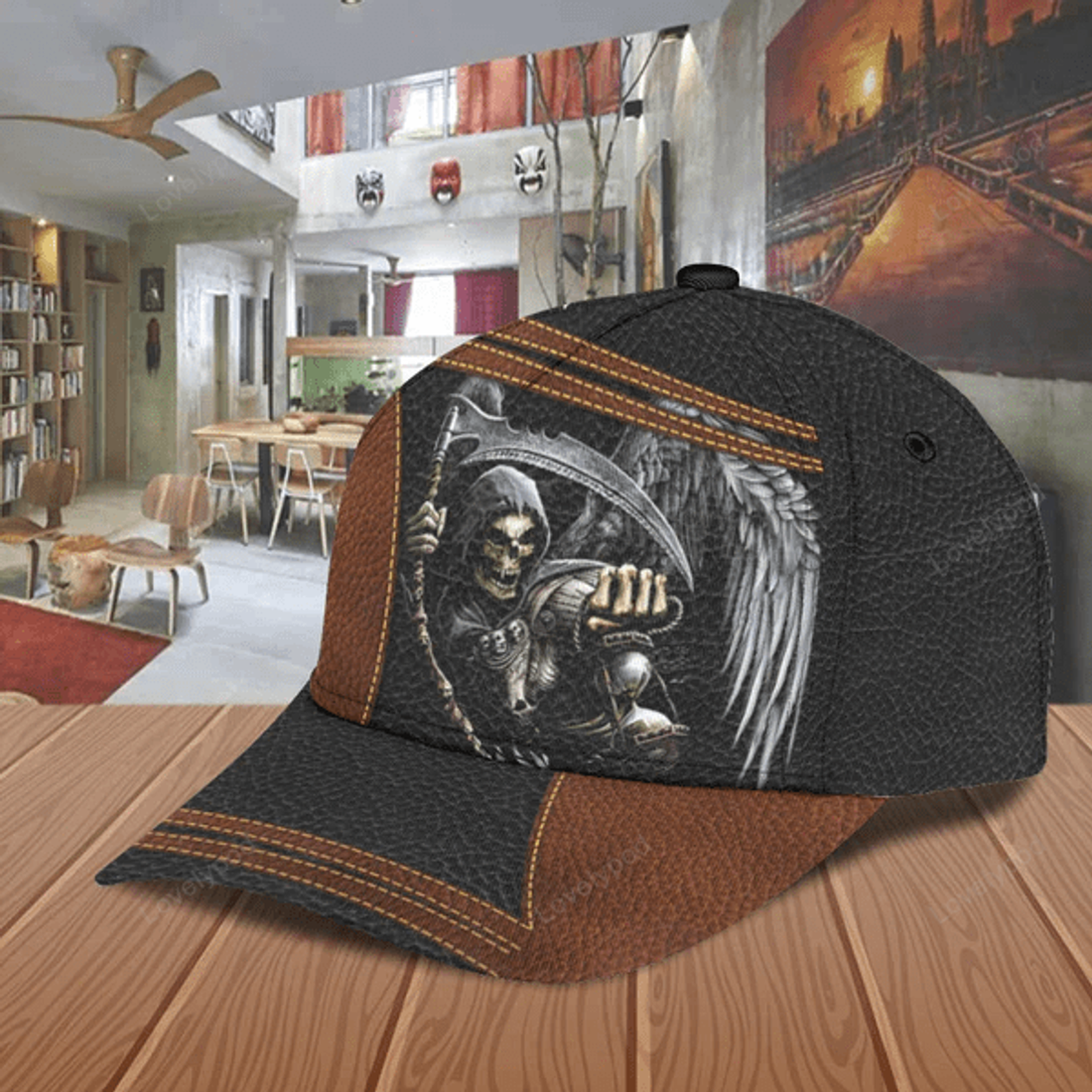 FUNSTUFFPRIT Personalized Skull Classic Cap, Gift for Skull Lovers