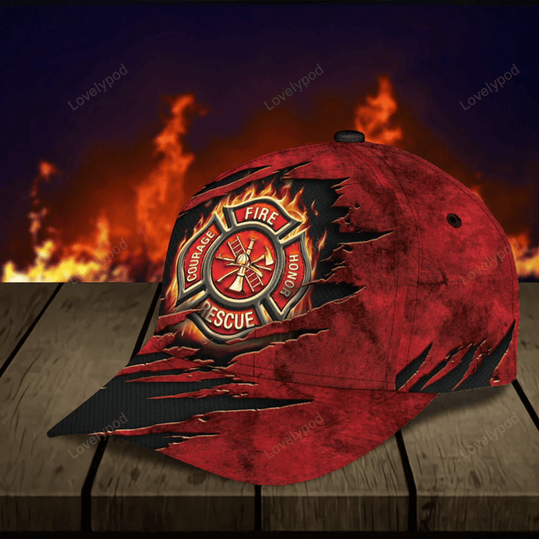 FUNSTUFFPRIT Customized Firefigher Classic Cap, Firefigher hat, Gift for Firefighters, Classic Cap for men