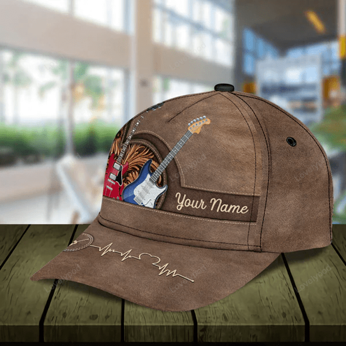 FUNSTUFFPRIT Personalized Guitar Classic Cap, Gift for Music Lovers, Guitar Lovers hat for men and women