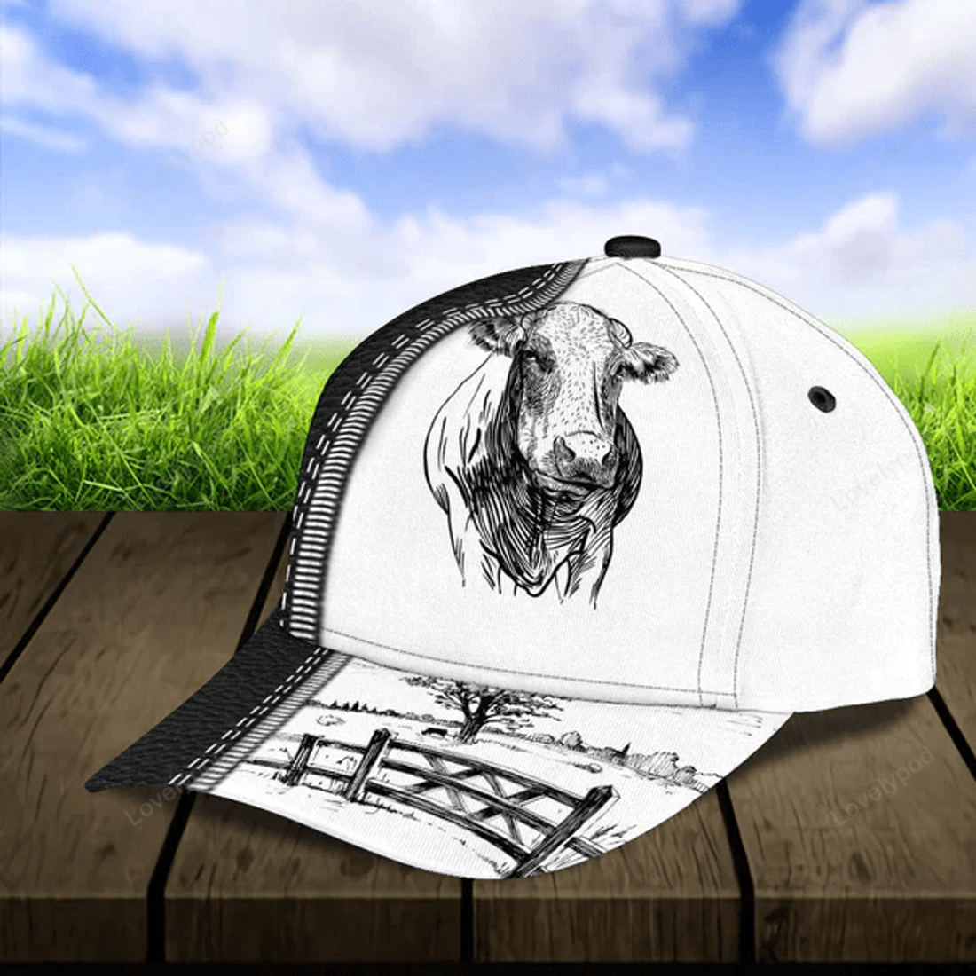 FUNSTUFFPRIT Personalized Cow Classic Cap, Gift for Farmers, Cow Lovers baseball cap hat