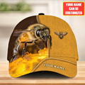 FUNSTUFFPRINT Personalized Name Honey Bee Classic Cap