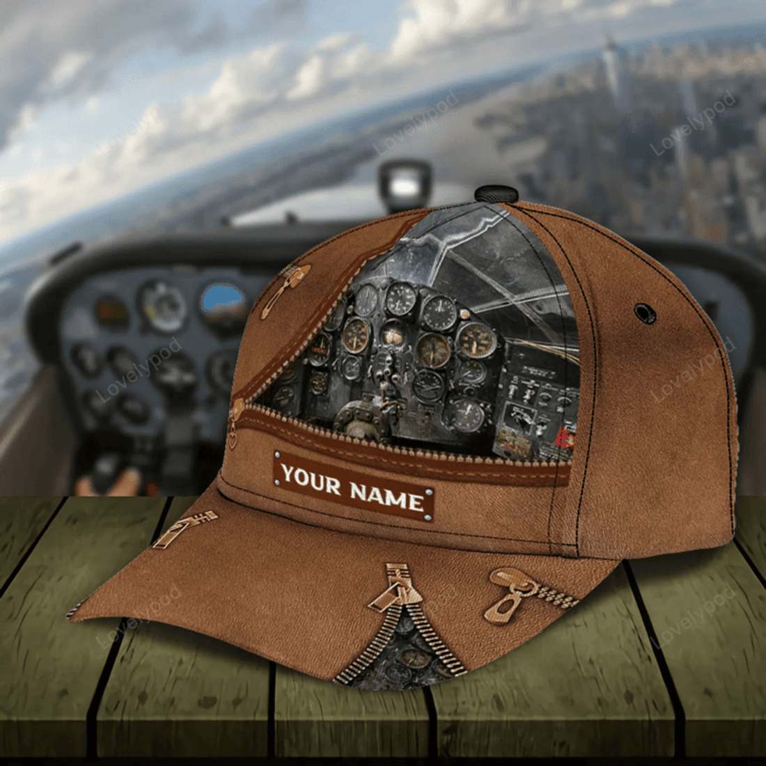 FUNSTUFFPRIT Personalized Pilot Classic Cap, Gift for Pilot, Pilot Hat Cap For Men And Women