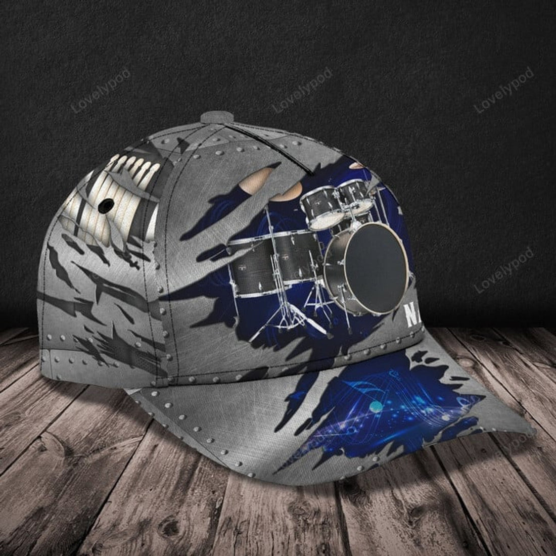 FUNSTUFFPRINT Personalized Name Drum Classic Cap, Drum hat for men and women