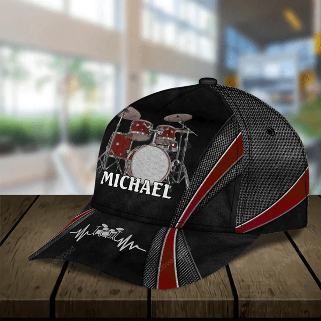 FUNSTUFFPRIT Drum Personalized Classic Cap, Gift for Music Lovers, Drum Lovers
