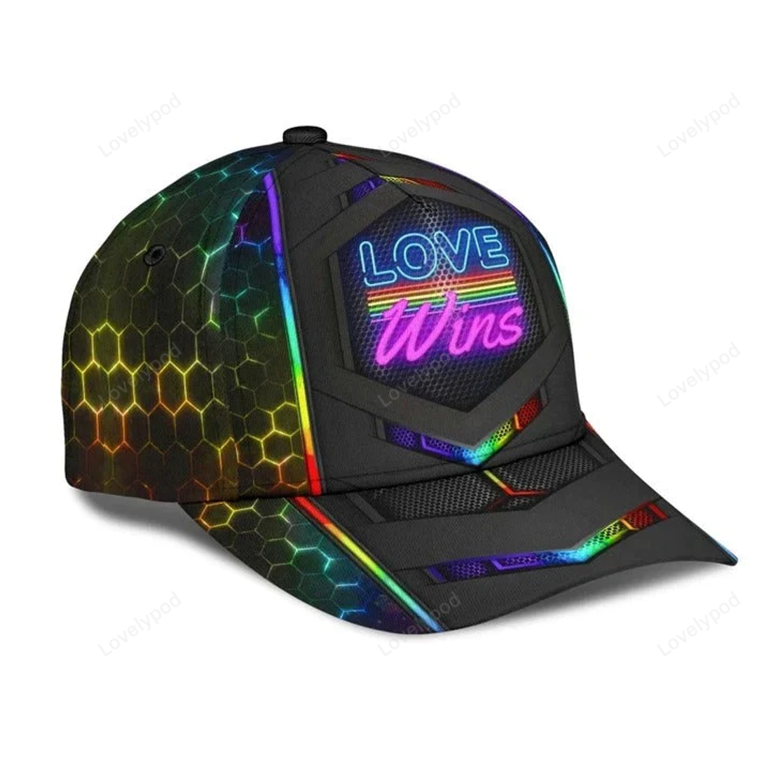 FUNSTUFFPRIT Pride Cap 3D Cap For Lgbt Gift, Show Off Your True Color Dragon Lgbt Printing Baseball Cap Hat