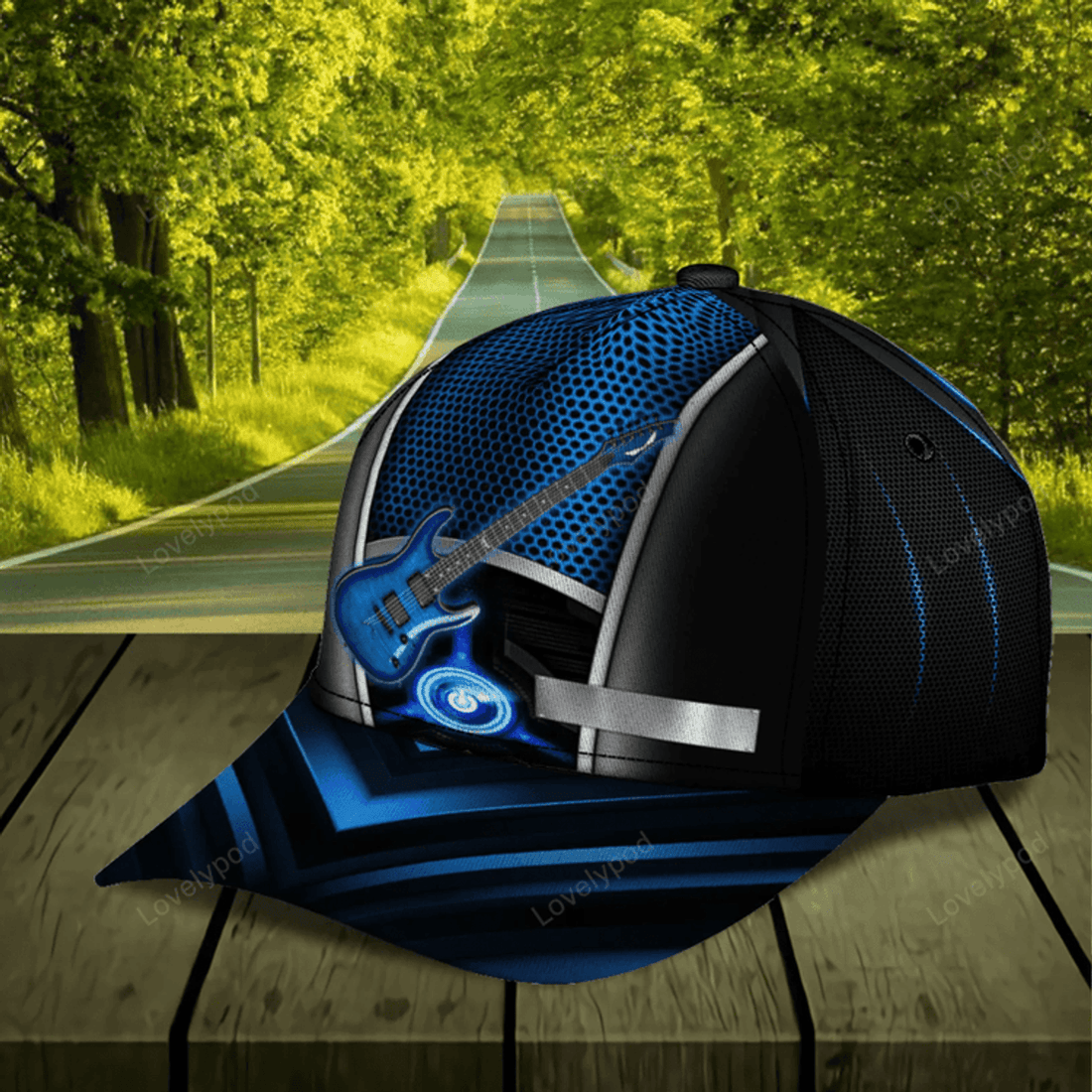FUNSTUFFPRIT Personalized Guitar Classic Cap, Gift for Music Lovers, Guitar Lovers, Guitar Hat Cap For Men And Women