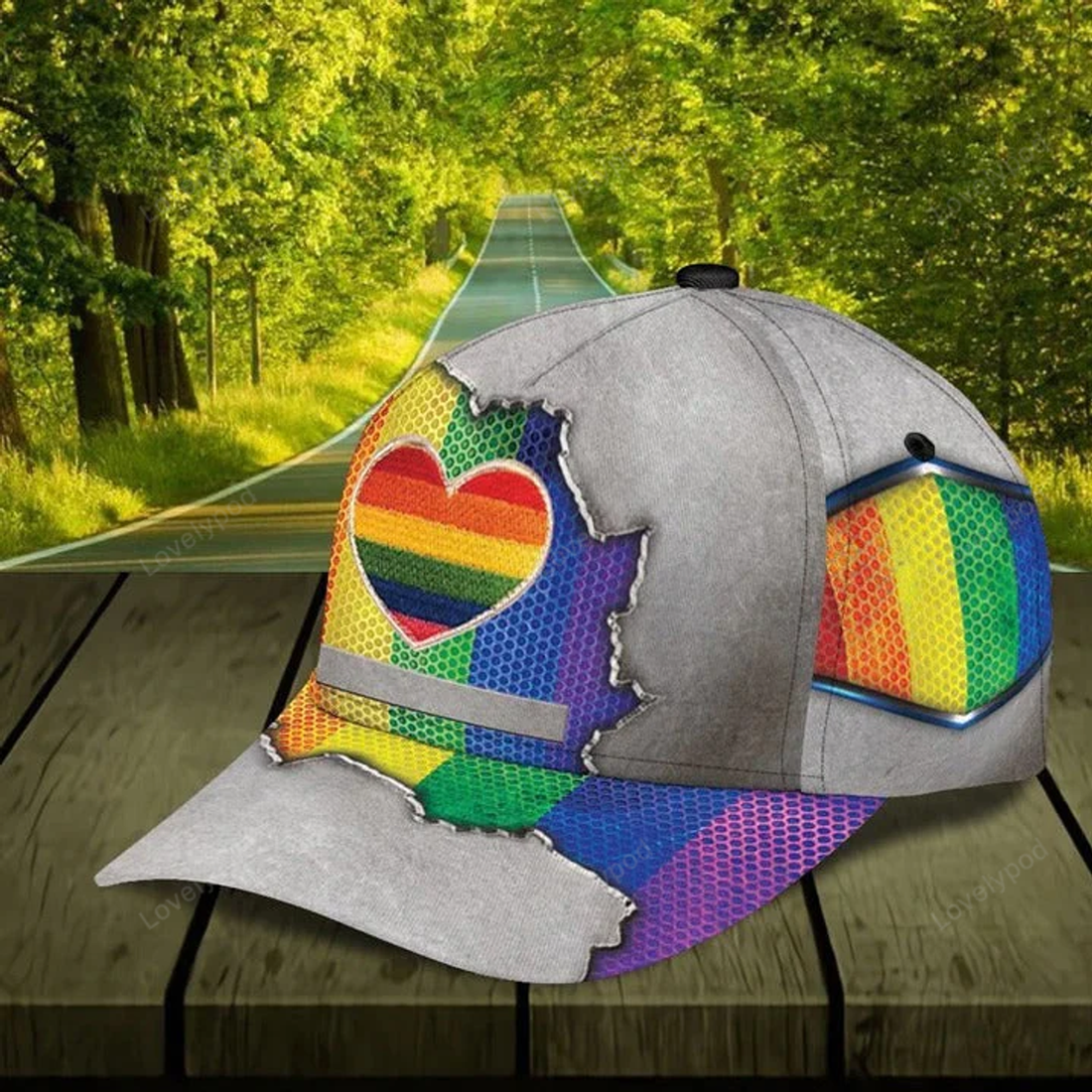 FUNSTUFFPRIT Personalized LGBT All Over Printing Baseball Cap Hat Together We Rise, Lesbian Gift, Pride Cap