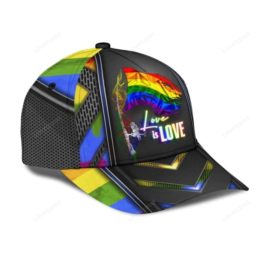 FUNSTUFFPRIT Pride Baseball Cap For Him, Equality Pride Love Is Love Lgbt Printing Baseball Cap Hat, Gaymer Gifts