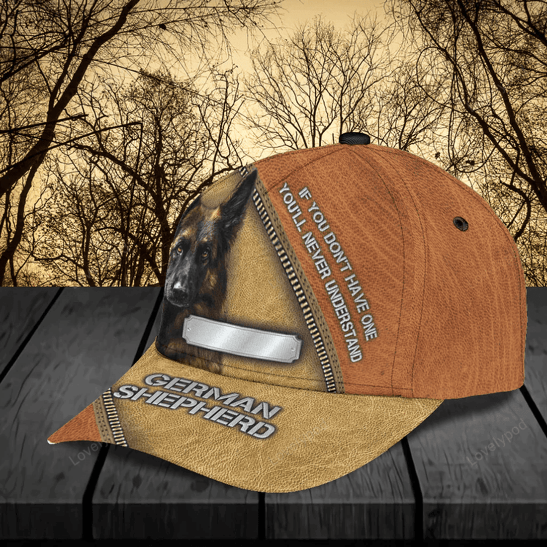 FUNSTUFFPRIT Personalized German shepherd Classic Cap, Gift for German Shepherd Lovers, 3D Printed Cap