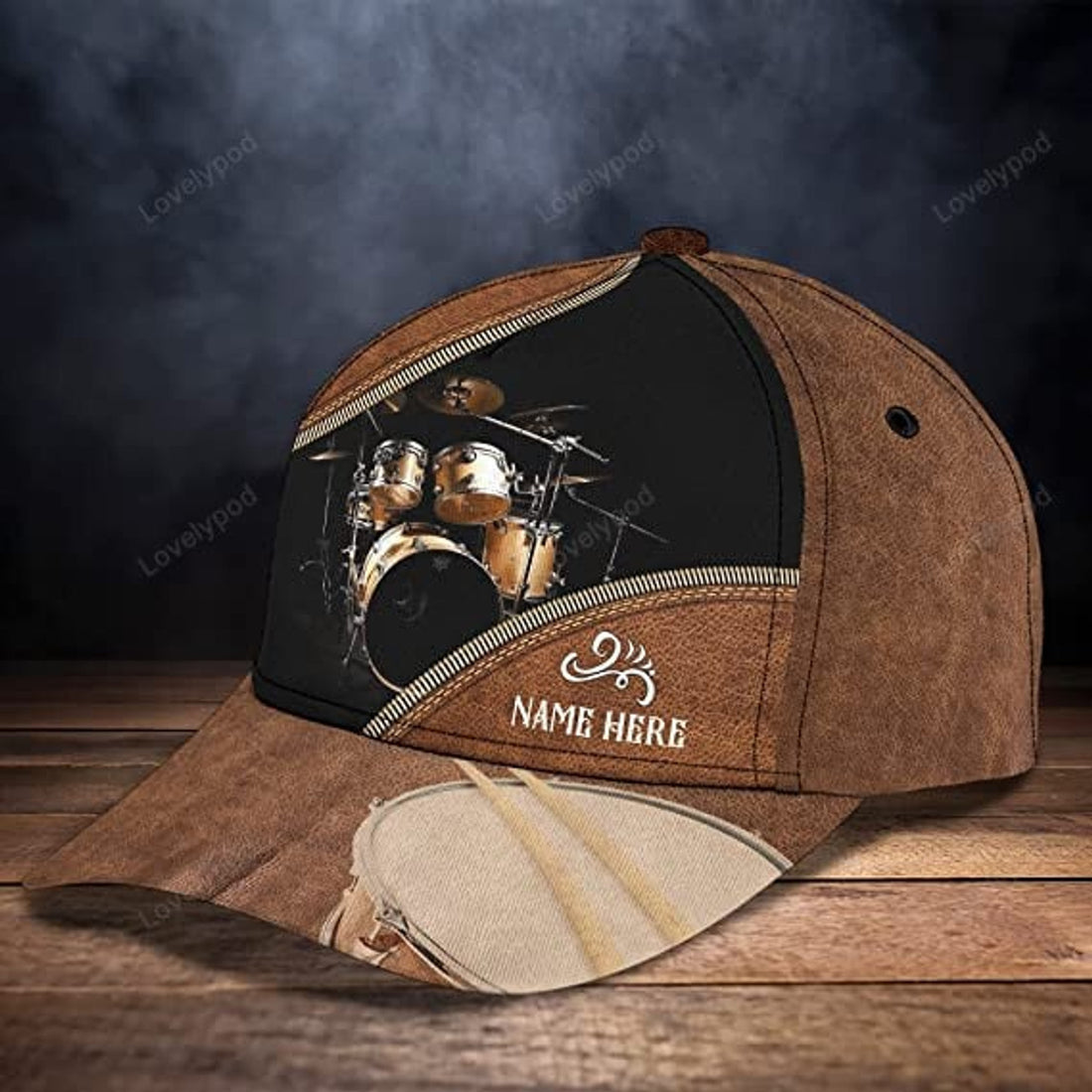 FUNSTUFFPRIT Drum Print Hat for Who Love Music Mens Women's 3D classic cap