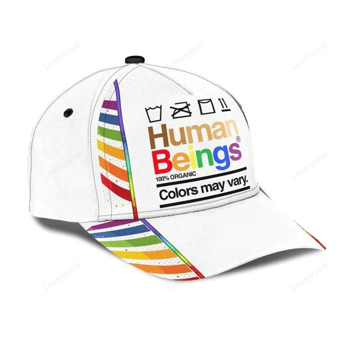 FUNSTUFFPRIT Lgbt All Over Print Baseball Cap Hat, Lgbt Cap Support