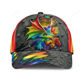 FUNSTUFFPRIT Pride Classic Cap, Being Yourself Ribbon Awareness LGBT 3D Printed Baseball Cap Hat, Lgbt Gifts