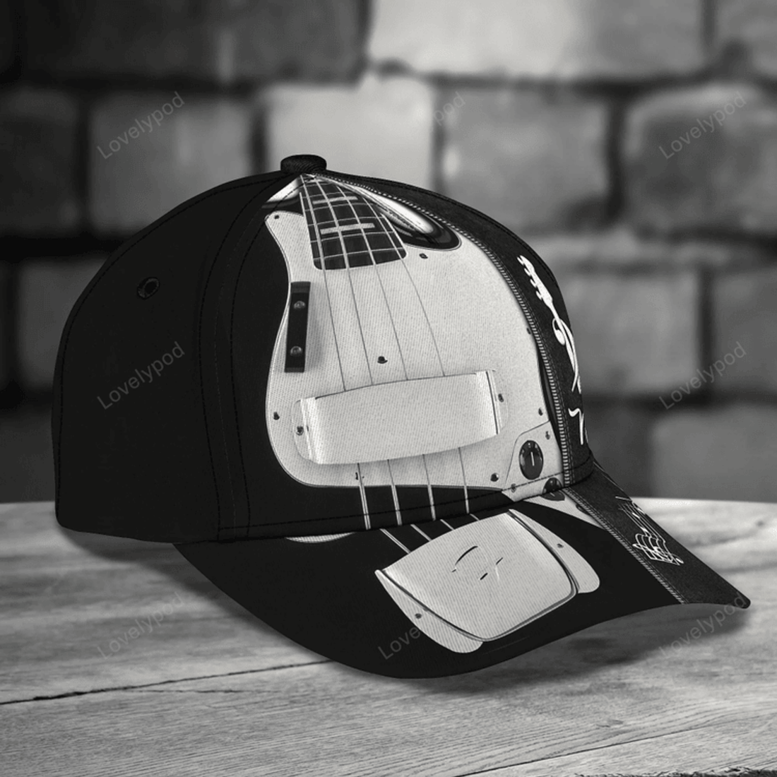 FUNSTUFFPRIT Electric Guitar Baseball Cap To My Boyfriend, Guitar 3D All Over Print Cap Hat From Guitarist Friend
