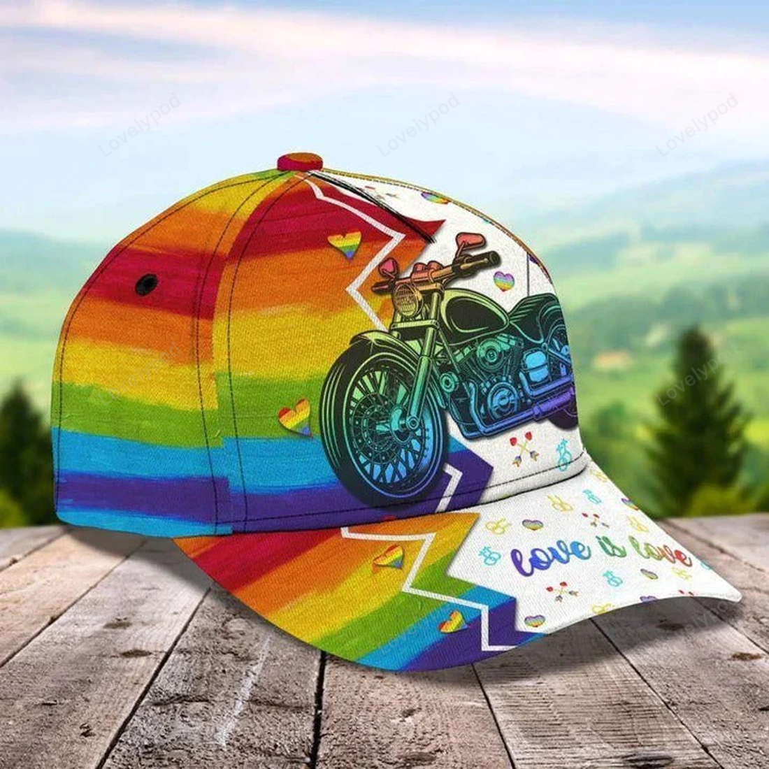 FUNSTUFFPRIT Cool Jean Texture Pride Lgbt 3D Printing Baseball Cap Hat, Gay Pride Baseball Cap