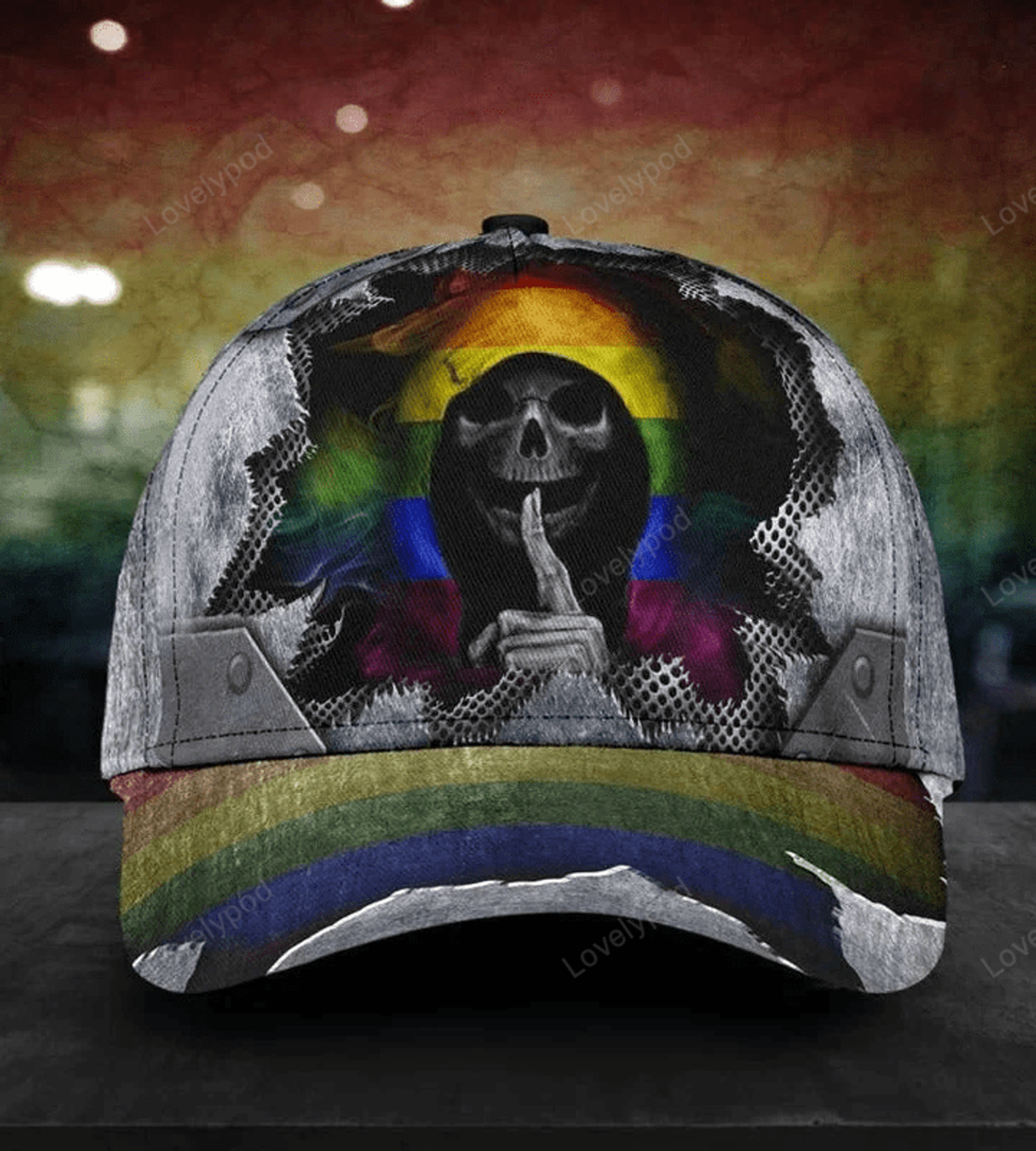 FUNSTUFFPRIT Pride Pansexual Cap, Bisexual Baseball 3D Hat, Be Yourself Lgbt Mama Bear Printing Baseball Cap Hat