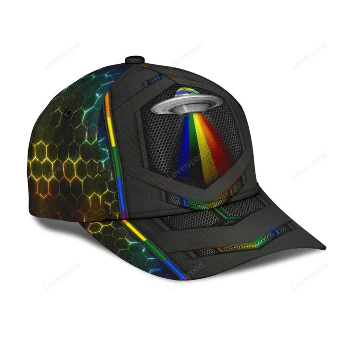 FUNSTUFFPRIT 3D All Over Printed Baseball Cap For Lesbian Gay Friend, Powerful Together We Rise Lgbt Cap