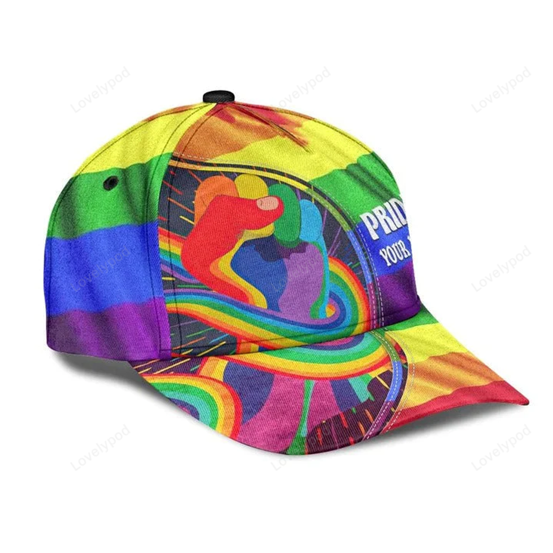 FUNSTUFFPRIT Personalized Pride Baseball Cap With Name, Same Love Same Right Lgbt Printing Baseball Cap Hat