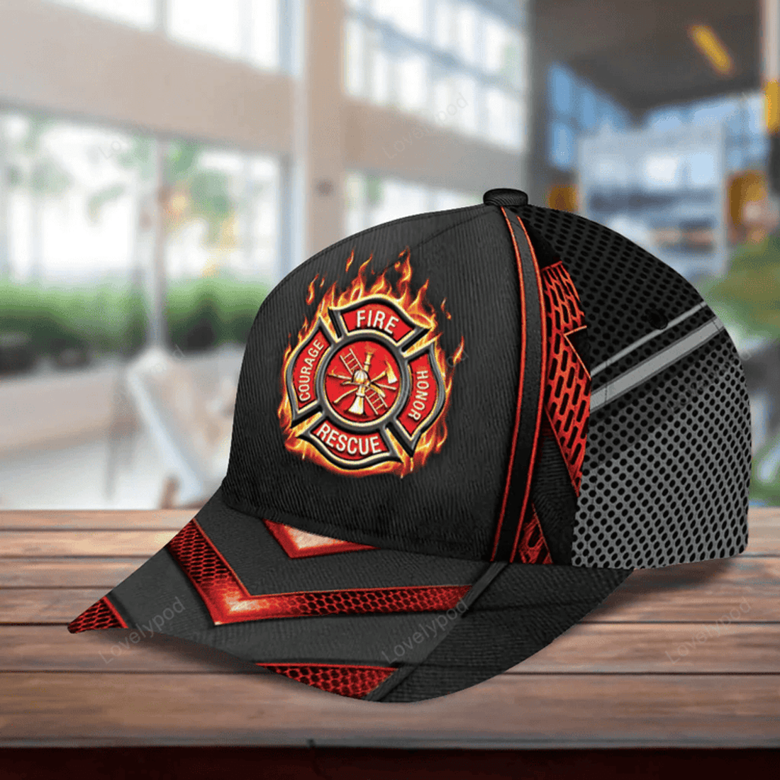 FUNSTUFFPRIT Personalized Firefighter Classic Cap, Personalized Gift for Firefighters