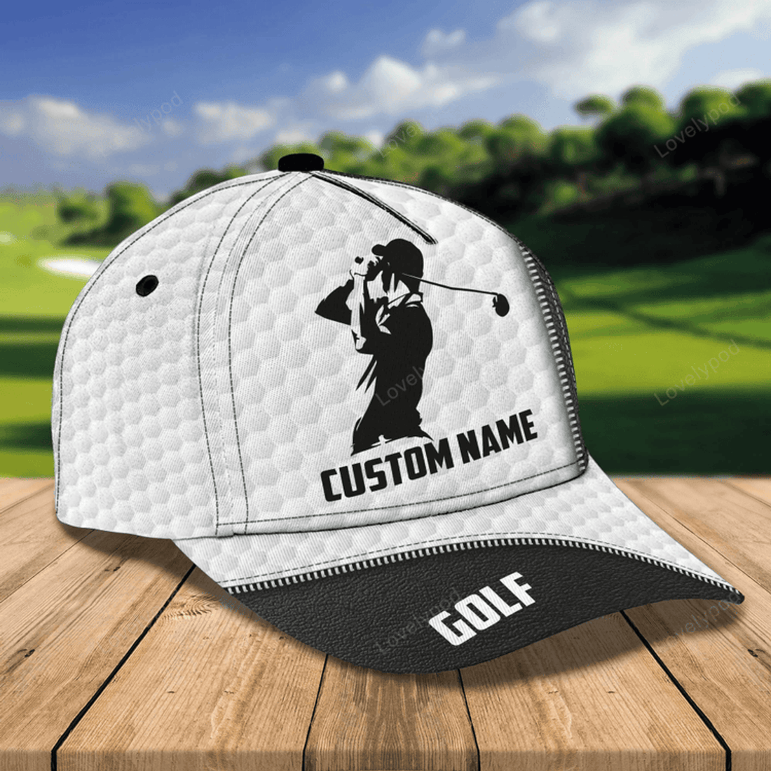 FUNSTUFFPRIT Customized 3D All Over Print Classic Cap For Golf Mens, Dad Golf Cap Hat, Christmas Gift For Golf Lover
