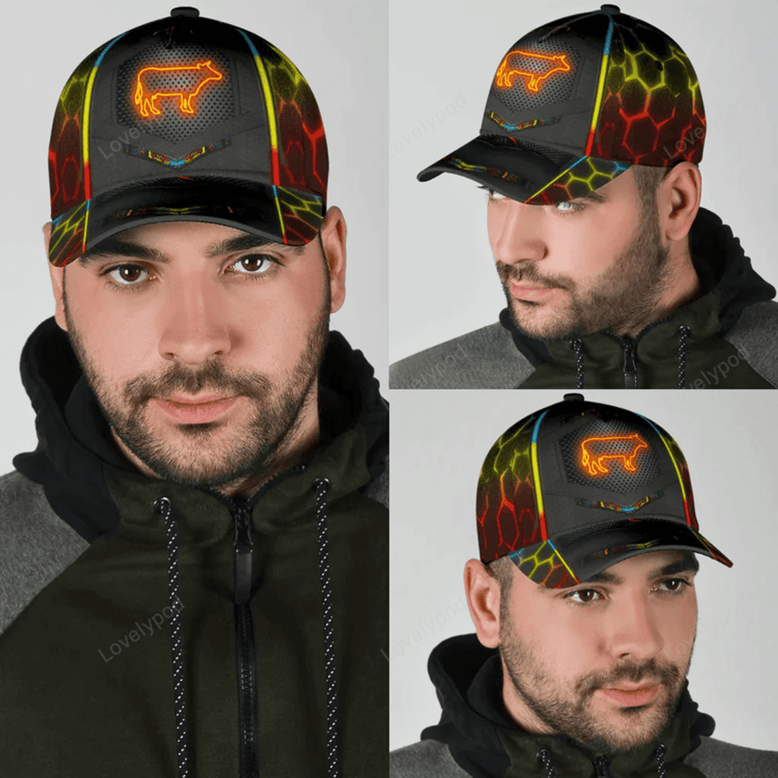 FUNSTUFFPRIT Cow Classic Cap, Gift for Farmers, Cow Lovers hat for men and women