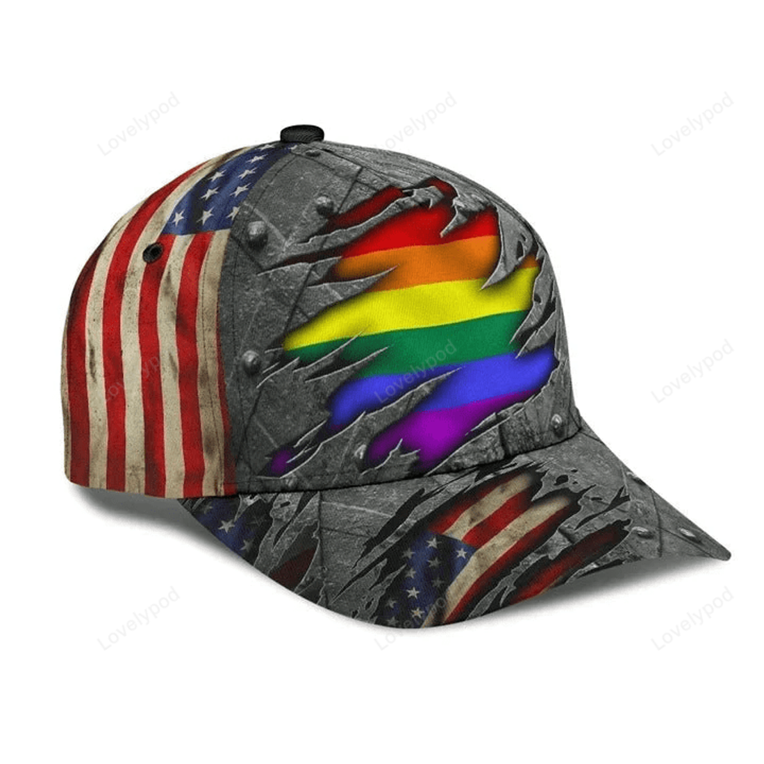 FUNSTUFFPRIT Love Is Never Wrong Lgbt Printing Baseball Cap Hat, Gay Basebal Cap, Lesbian Hat