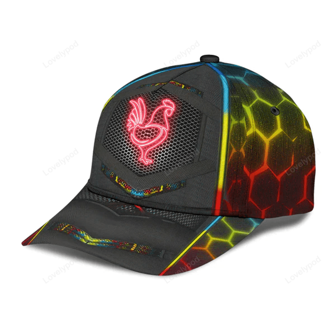 FUNSTUFFPRINT Chicken Classic Cap, Gift for Farmers, Chicken Lovers hat for men and women