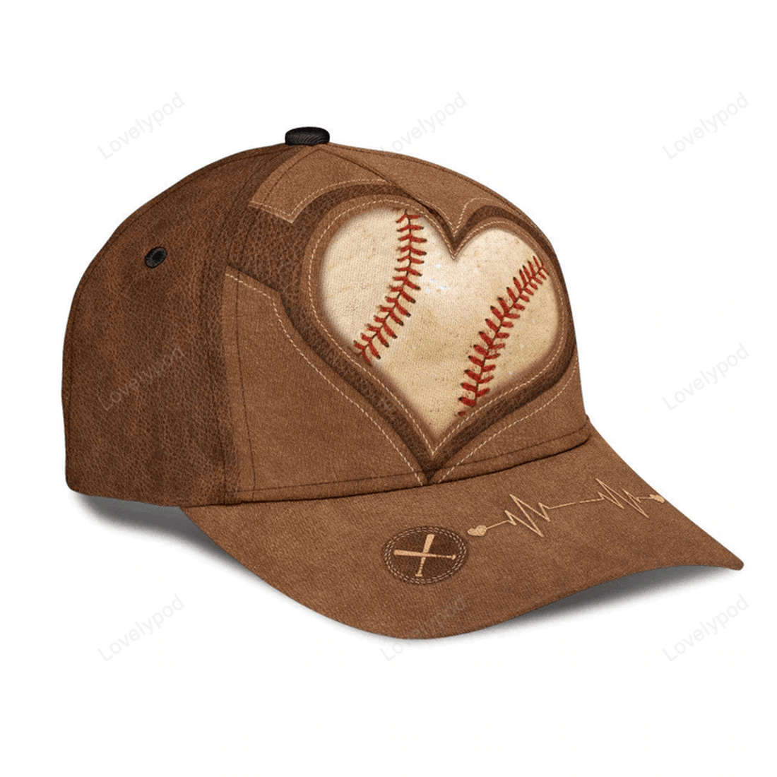 FUNSTUFFPRINT Customized Baseball Classic Cap for Friends, Glove and Baseball 3D Hat for Baseball Players