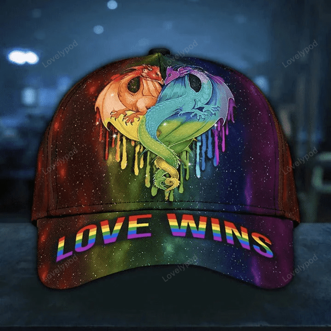 FUNSTUFFPRINT Eternal Love Lgbt Printing Baseball Cap Hat, Lesbian Pride Accessories, Gay Pride Accessories